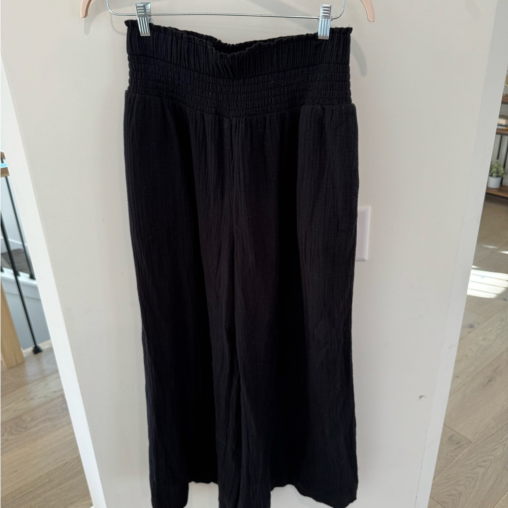Anthropology Wide Leg Pull On Pants